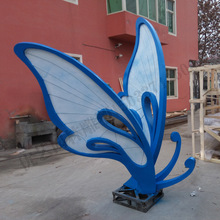 供应创意不锈钢蝴蝶雕塑 室外广场街道动物摆件定制厂家直销