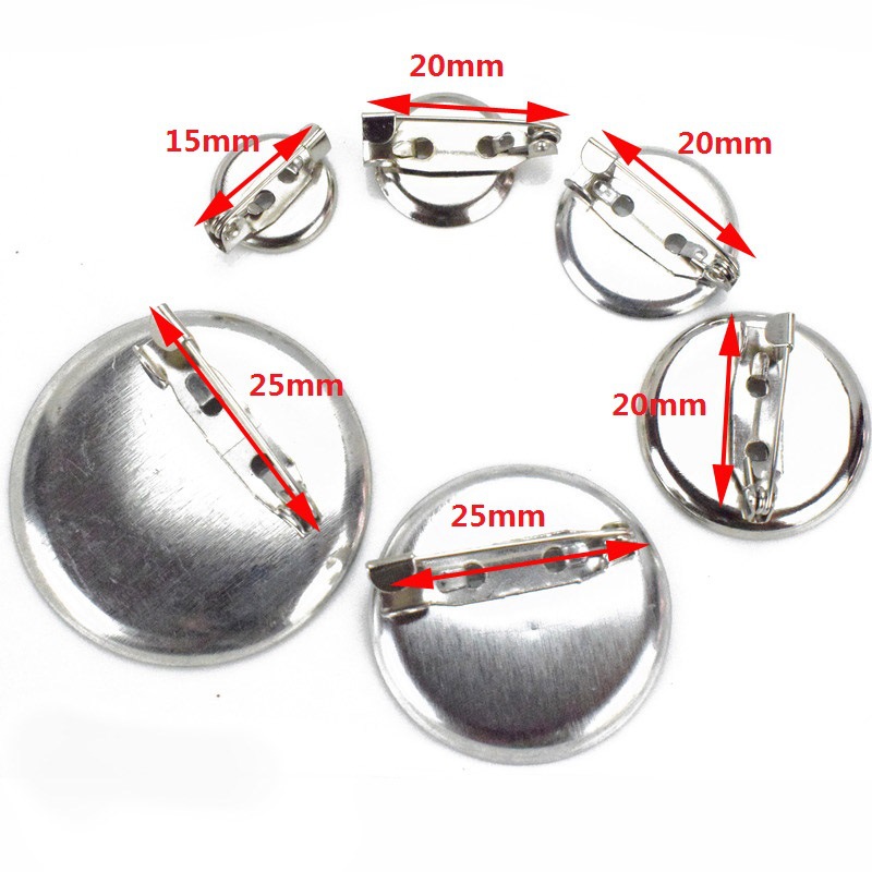 Safety Pin Brooch Tray Metal Simple round Plate Safety Pin Bottom DIY Brooch Accessories Corsage Hair Accessories