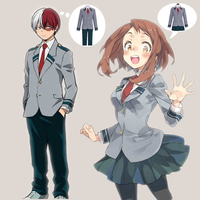 我的英雄学院cosplay动漫校服绿谷出久 丽日御茶子轰焦冻制服套装