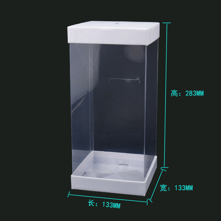 棉花娃娃收纳透明盒子pvc礼品盒星黛露公仔暴力熊超大透明展示盒