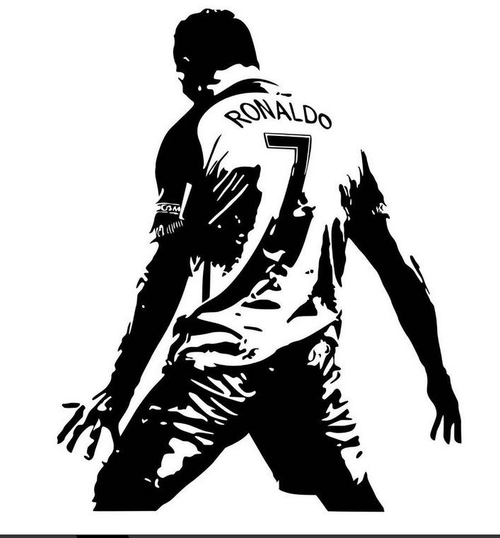 romaldo 罗纳尔多7号足球运动员背影精雕墙贴-阿里巴巴