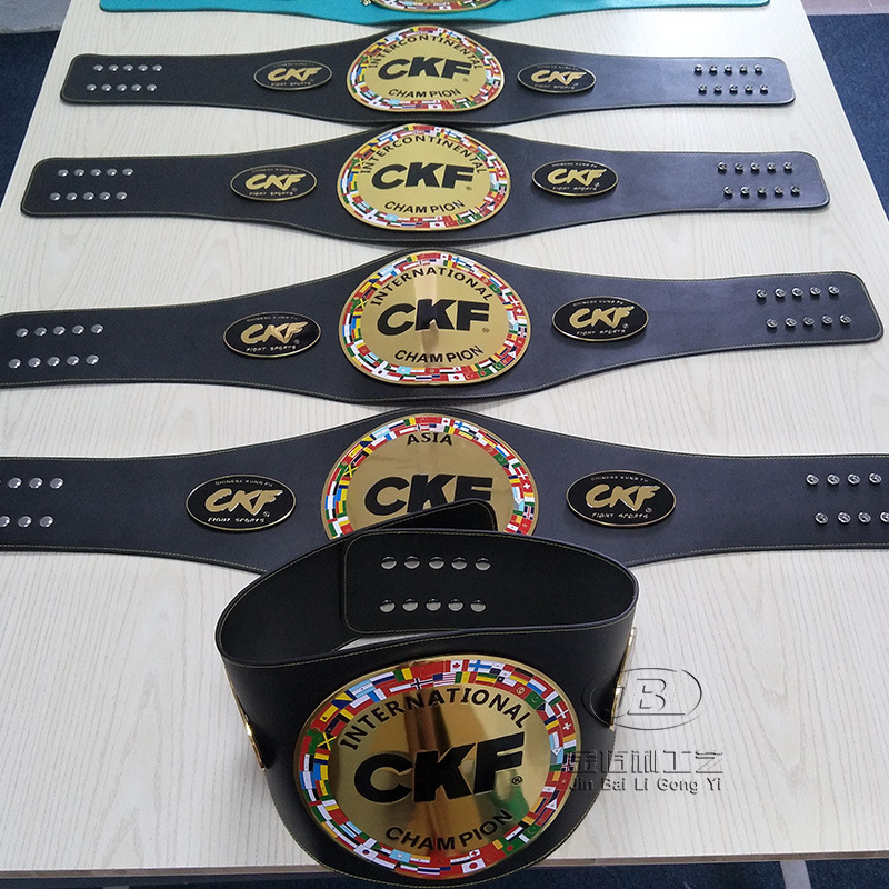 金腰带自由搏击拳击俱乐部 格斗 泰拳散打拳王金属腰带个性创意