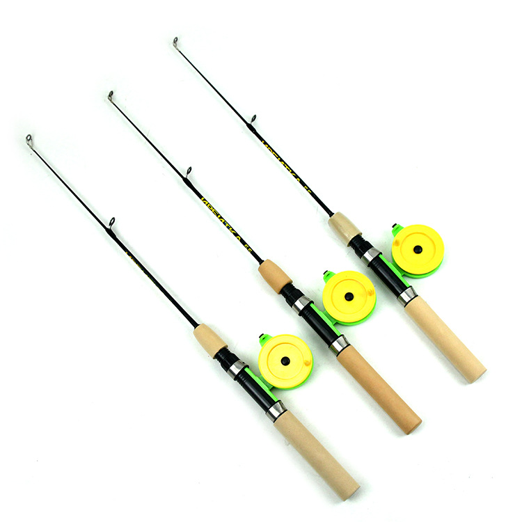冰钓杆简易冰钓鱼竿三节伸缩鱼竿