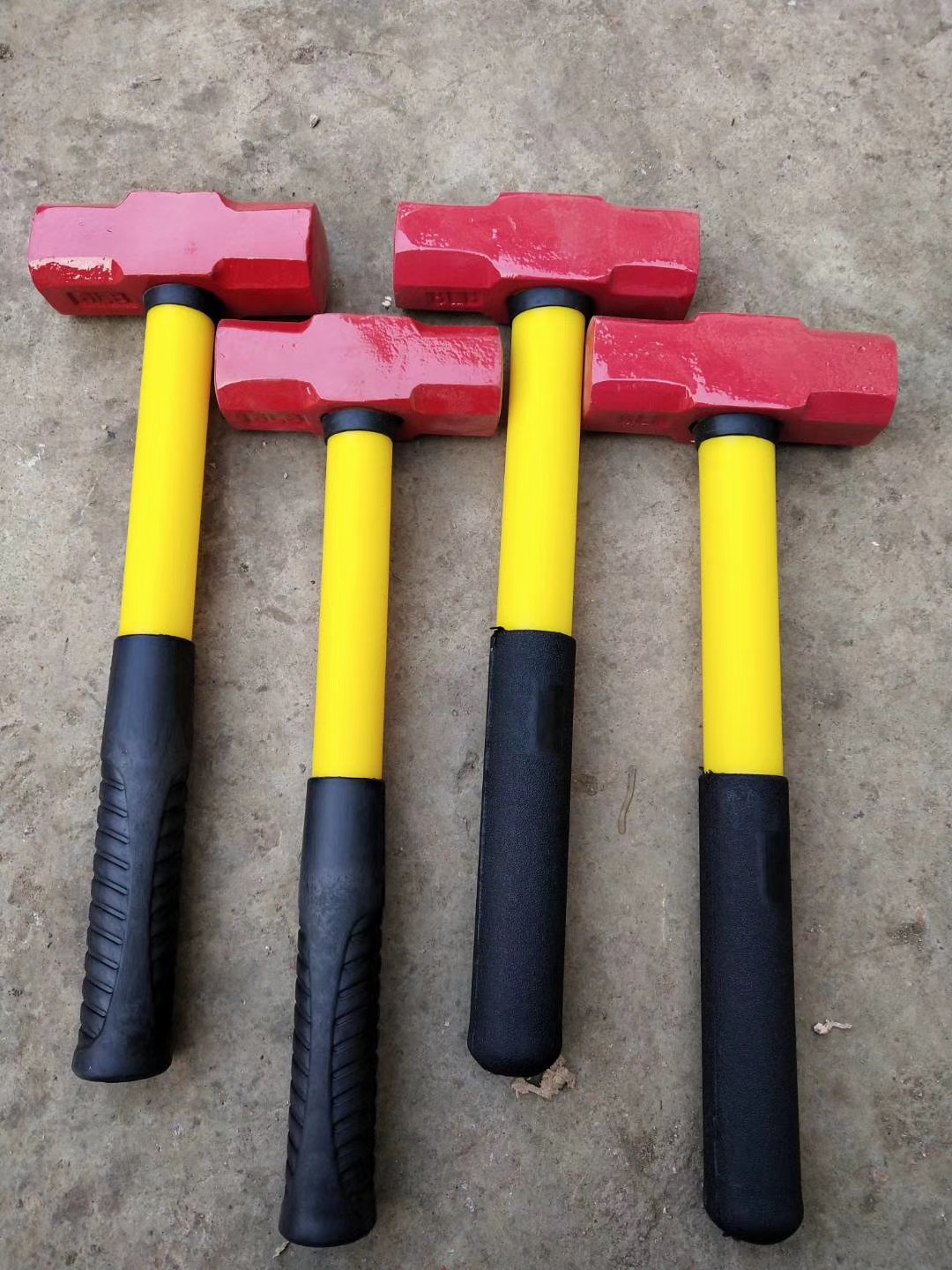 装修砸墙水管柄大锤 锻打八角锤子8-16p pvc带柄锤 ppr带把八角锤