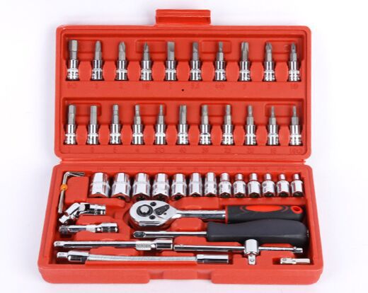 Factory Large Supply Small Box 46-Piece Set Auto Repair Tools with Car Home Source Supply Factory Wholesale Large Quantity