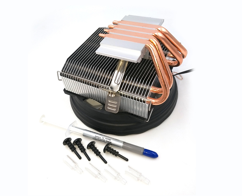 冰魔v4 cpu散热器 台式电脑主机四铜管多平台热管静音温控cpu风扇