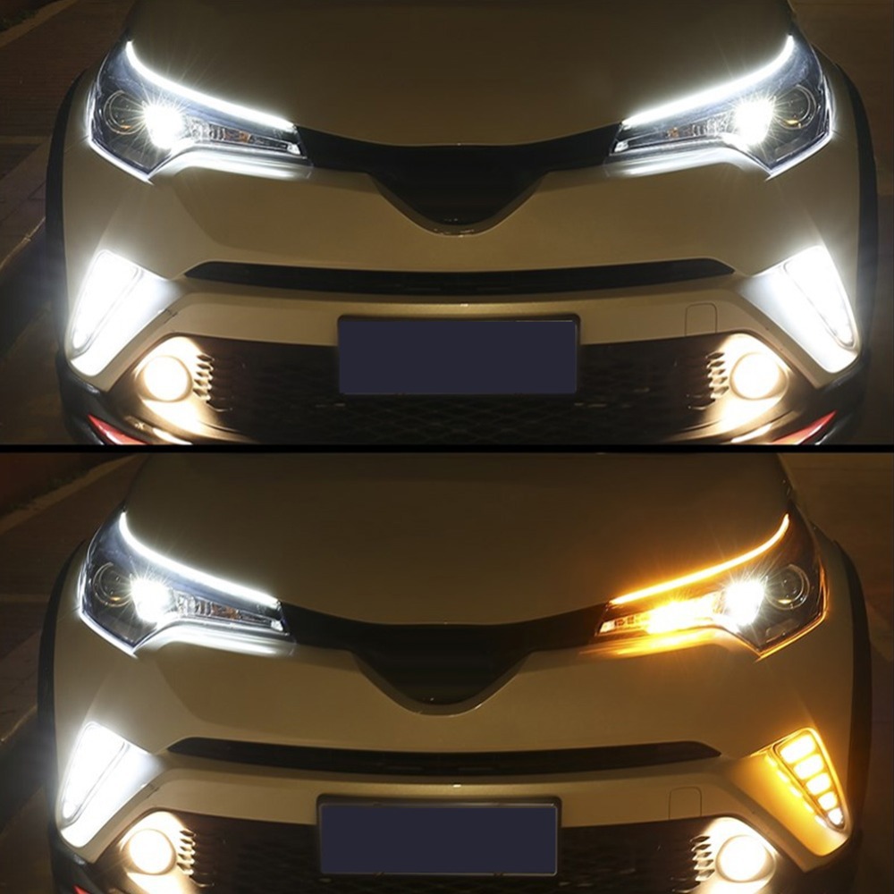 汽车led灯超薄导光条30cm 60cm 45cm 单双色日行灯 流光灯 转向灯