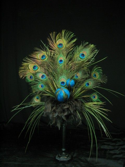 优质孔雀毛插花家居装饰摆件饰品头饰配件舞台表演影视剧道具羽毛