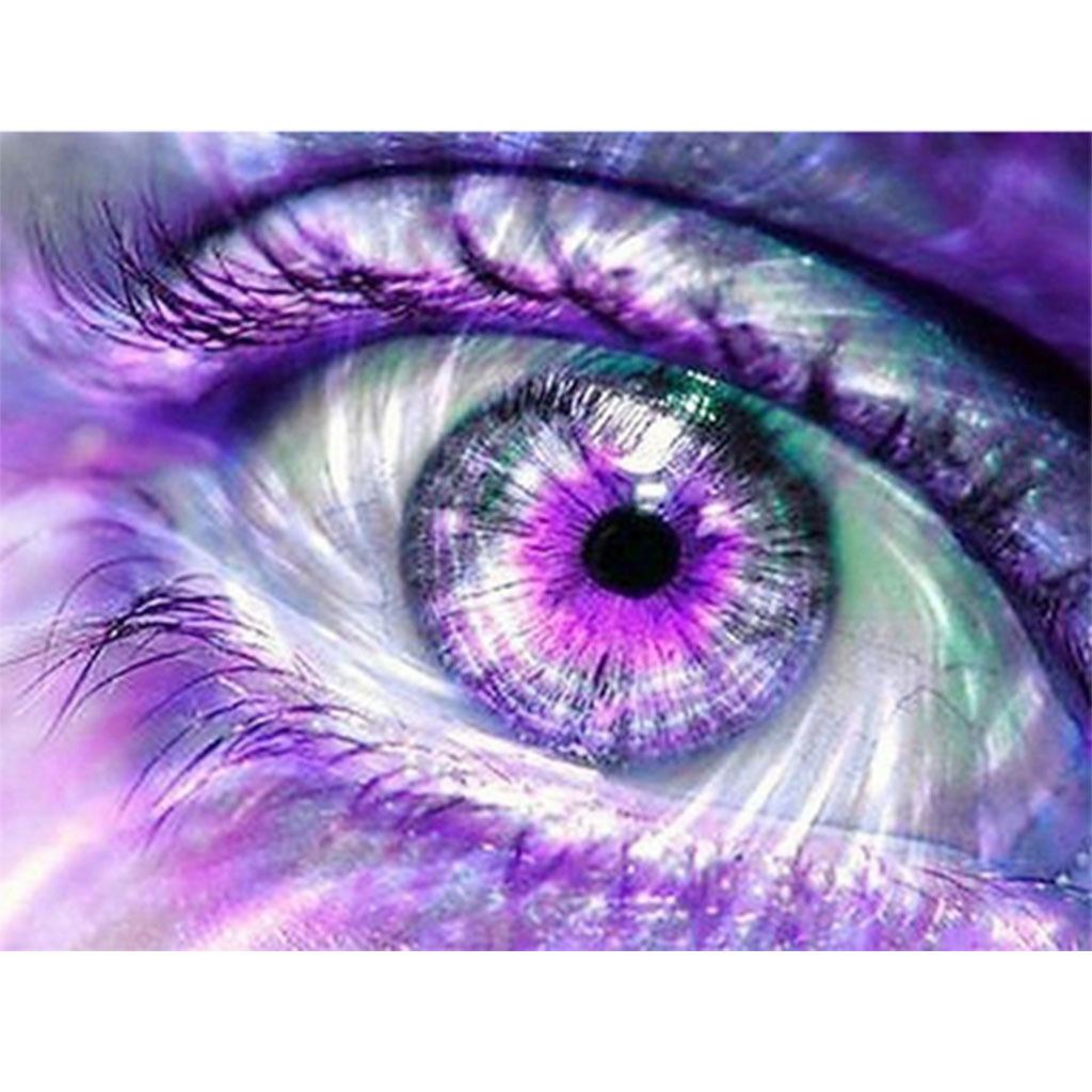 跨境新款5d钻石画 梦幻眼睛十字绣装饰画满钻 外贸货源