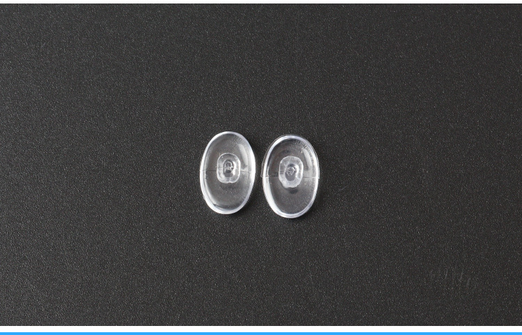 厂家供应pvc塑料鼻托 眼镜托叶 椭圆形卡式鼻托叶 眼镜配件批发