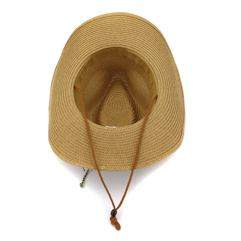 亚马逊西部女户外海边沙滩帽防晒遮阳帽大檐帽牛仔草帽nzcm082