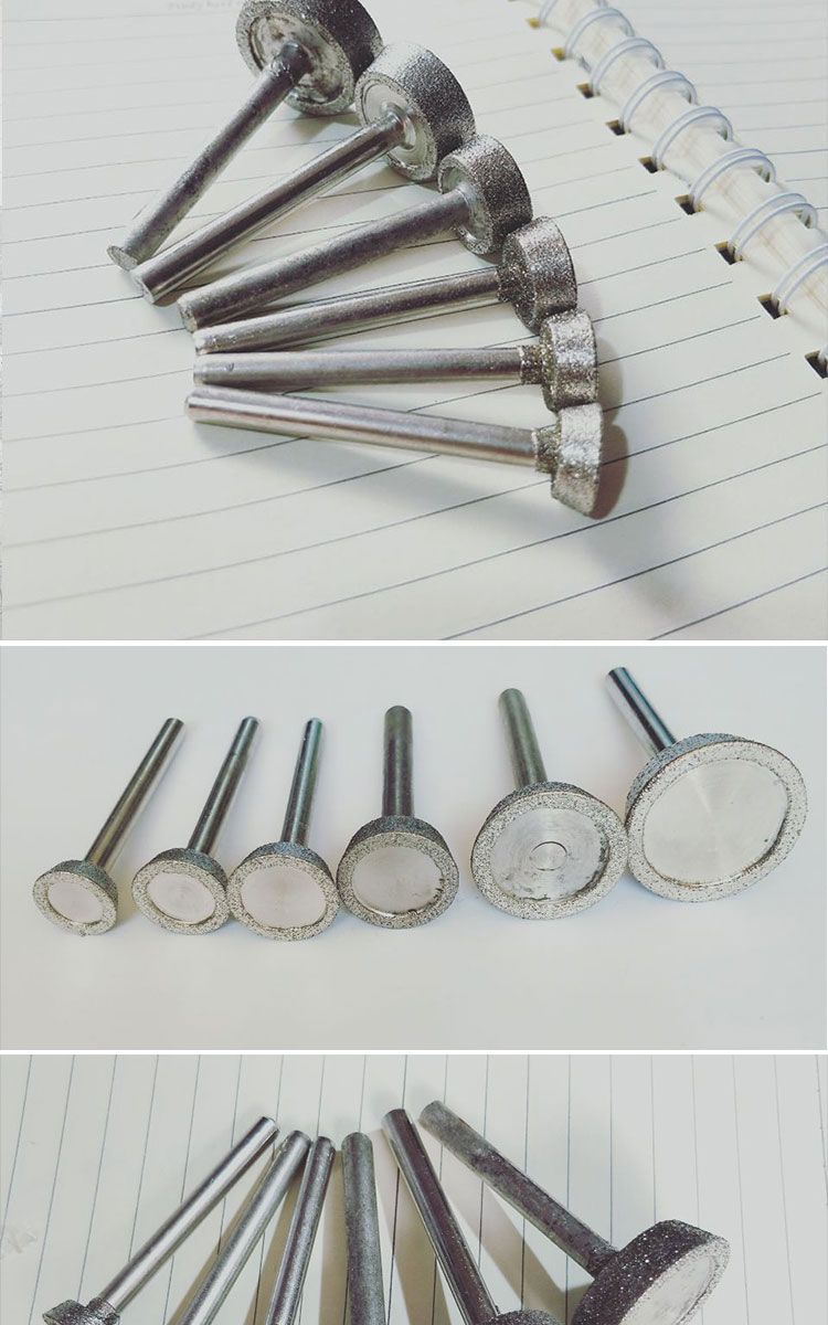 玉石开窗去皮工具金刚砂磨头冲砣平安扣扳指打磨拍面砂轮e斜面轮