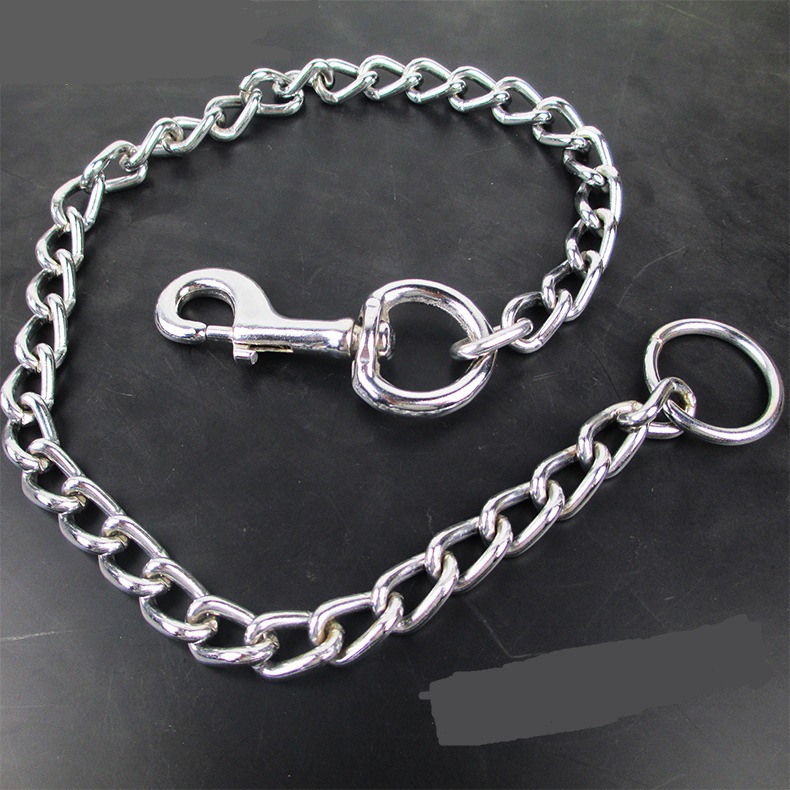 镀镍70cm狗铁链3mm2mm4mm马铁狗链电镀铬宠物链镀锌牵引链70公分