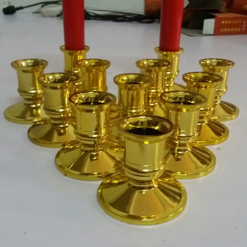 厂家大批量供应蜡烛底座 蜡烛器皿 镀金蜡烛底座批发 量大从优