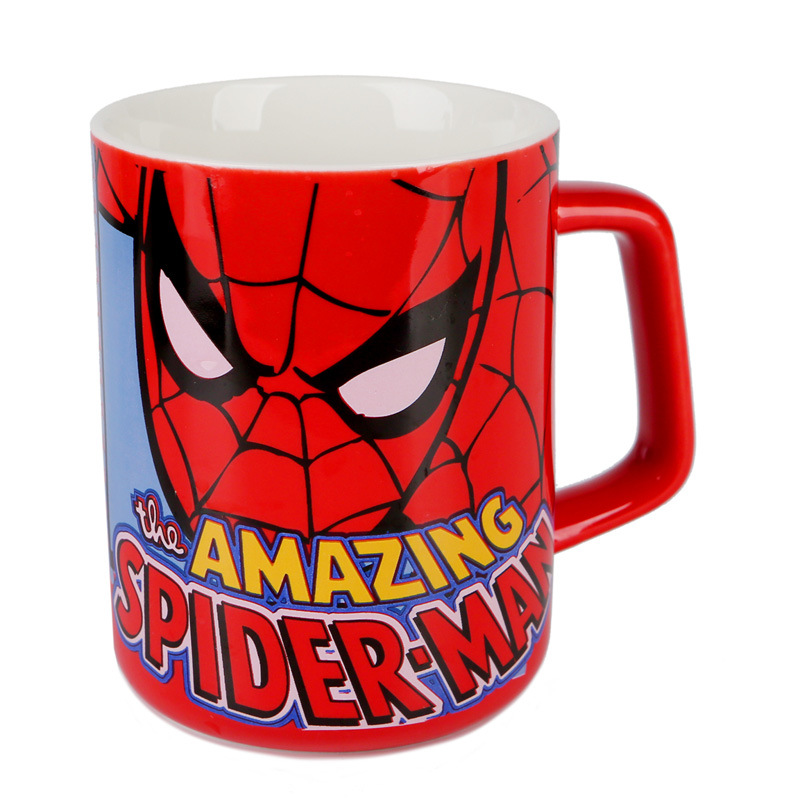 marvel漫威马克杯复仇者联盟钢铁侠蜘蛛侠纪念品金边陶瓷杯子
