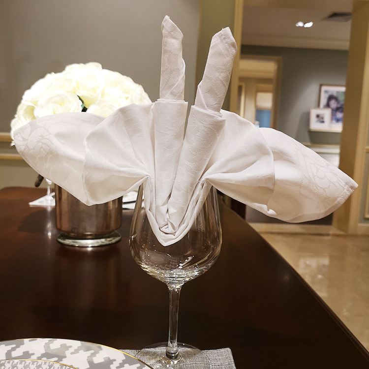 欧式擦杯布专用布 餐巾布口布折花吸水 酒店西餐厅西餐布定制-阿里巴