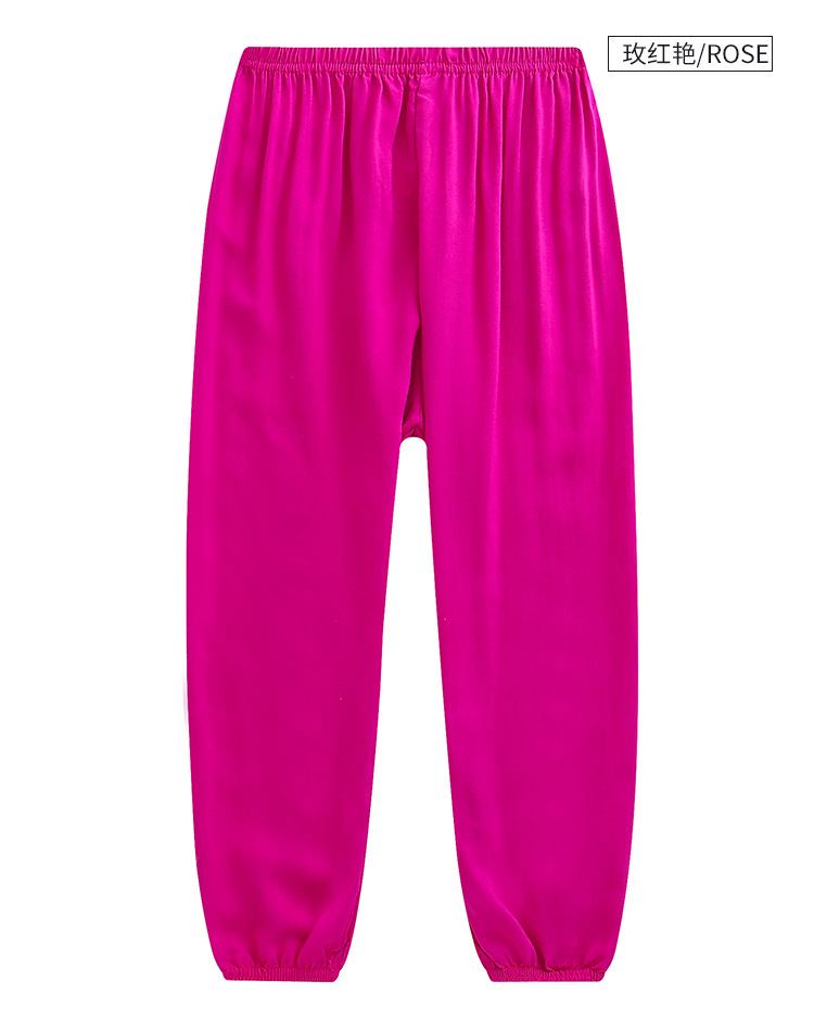 2019新品促销睡裤女夏绵绸灯笼裤宽松棉绸裤子人造棉男薄款防蚊裤
