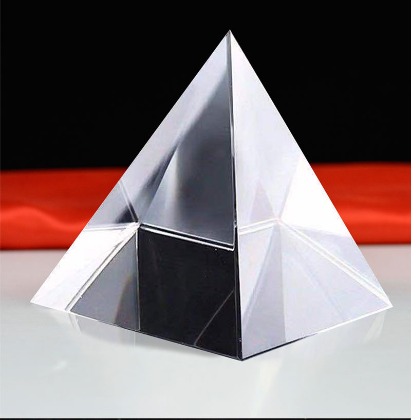 金字塔 四棱锥 水晶金字塔 多面体 看彩虹光学棱镜 银行理财礼品