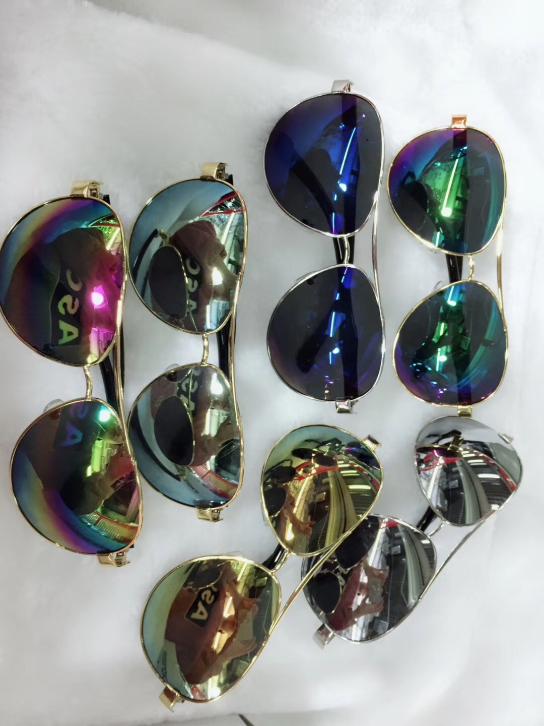 简约时尚金属框防紫外线反光镜片男士太阳眼镜(1#)