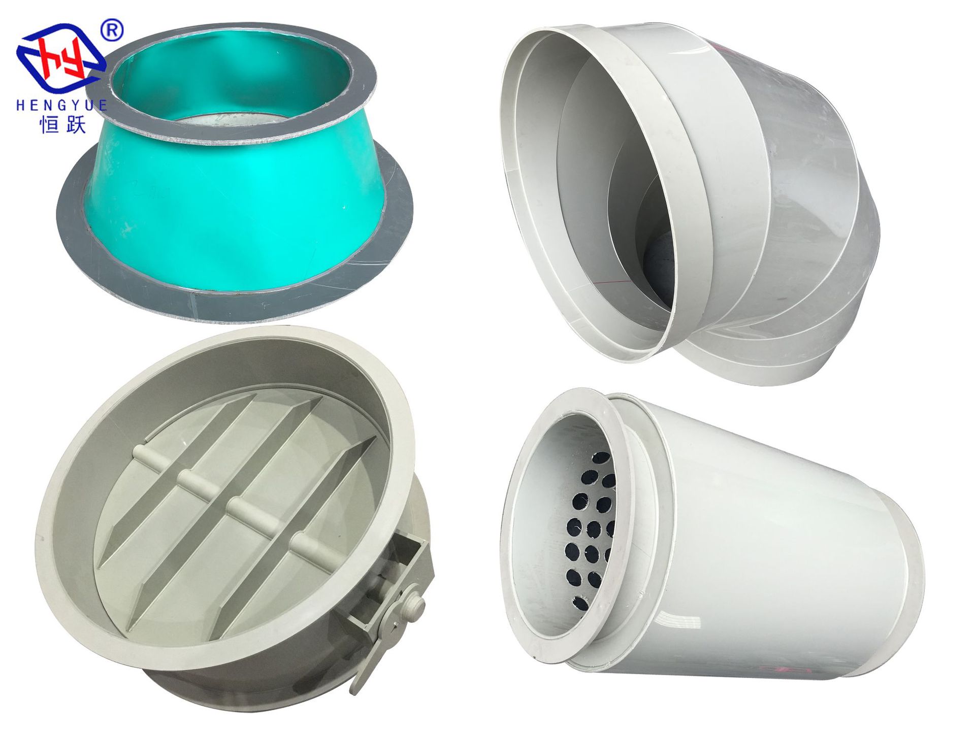 pp弯头法兰风机软接头通风管软连接大口径风管弯头配件管件批发