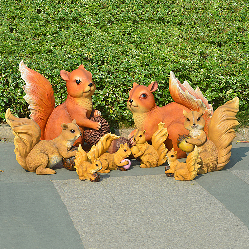 仿真松鼠摆动物模型装饰园艺景观设计幼儿园摆设庭院摆件树脂工艺