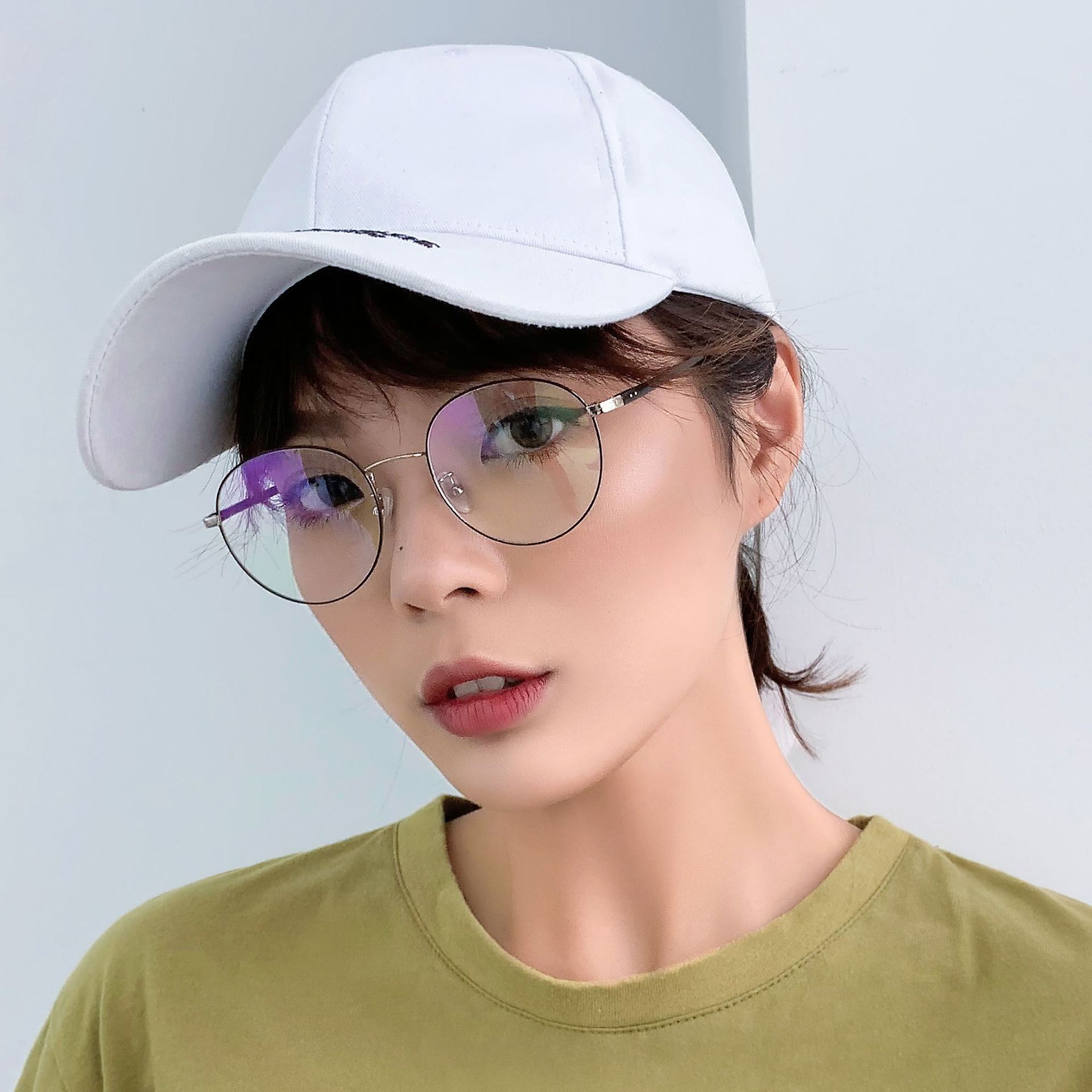 近视眼镜框男圆形复古多边形光学镜架装饰透明网红防蓝光平光镜女