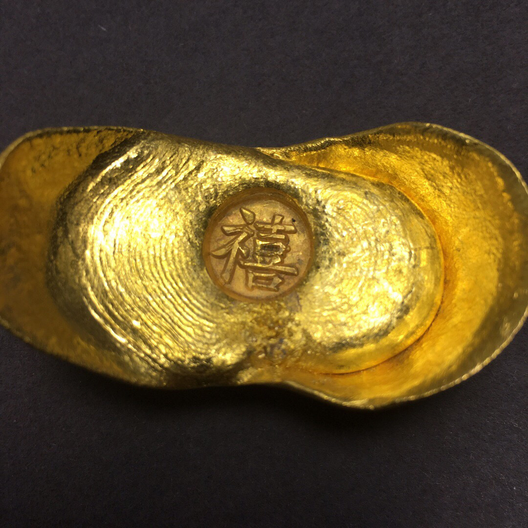 厂家批发铜镀金仿古金条金锭金元宝大清金库黄铜镀金禧字