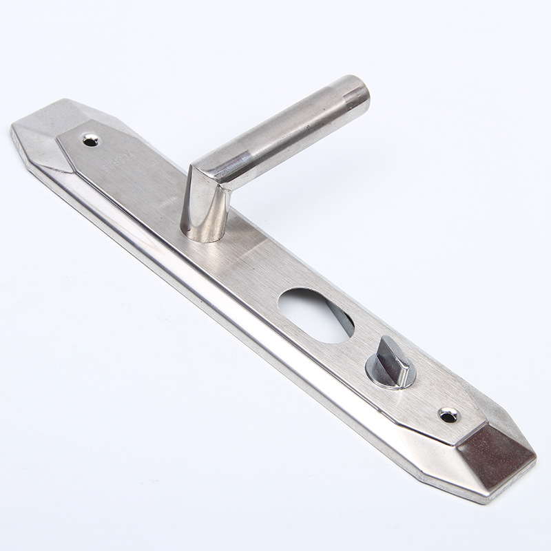 宝石圆管不锈钢面板防盗门把手面板不分左右多功能室内门拉手批发