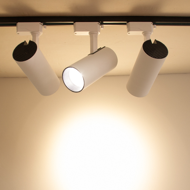 led射灯轨道射灯服装店明装背景墙画廊展厅cob导轨灯轨道灯