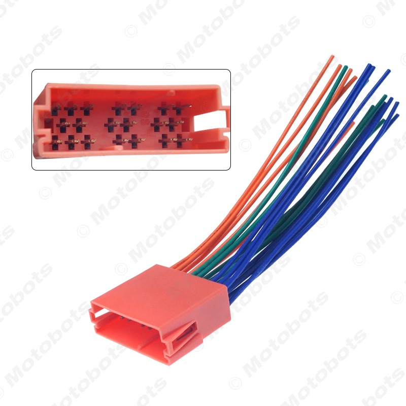 20pin适用于大众桑塔纳斯柯达三色母插头汽车音响cd机aux信号尾线