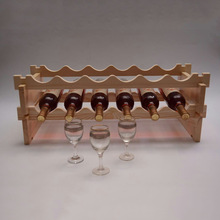 实木红酒架木质酒具创意木质酒杯架酒瓶架多层叠加可拆卸酒架