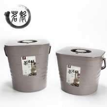 茶水桶茶桶家用茶渣桶塑料废水桶 茶具配件垃圾桶排水桶小茶叶桶