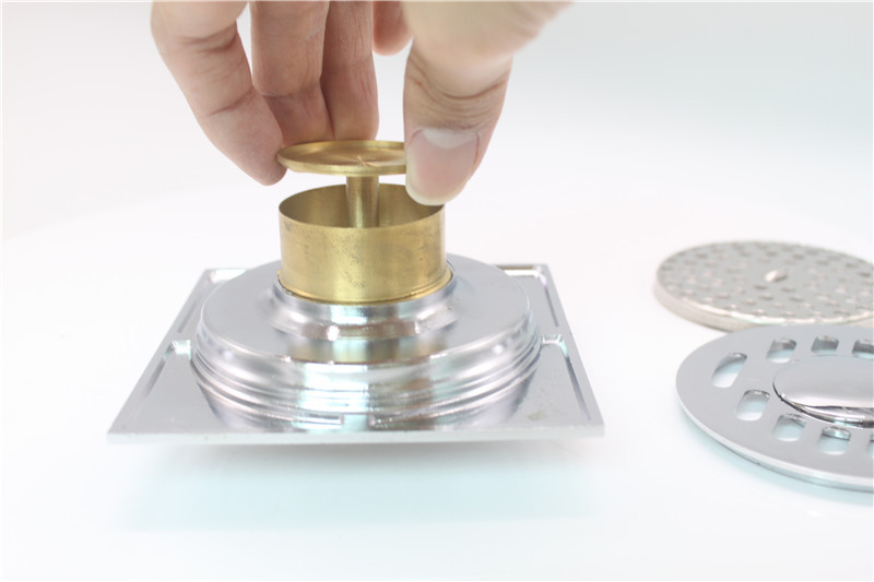 铜电镀双用地漏 卫生间加厚洗衣机防臭铜芯地漏 方形水槽地漏