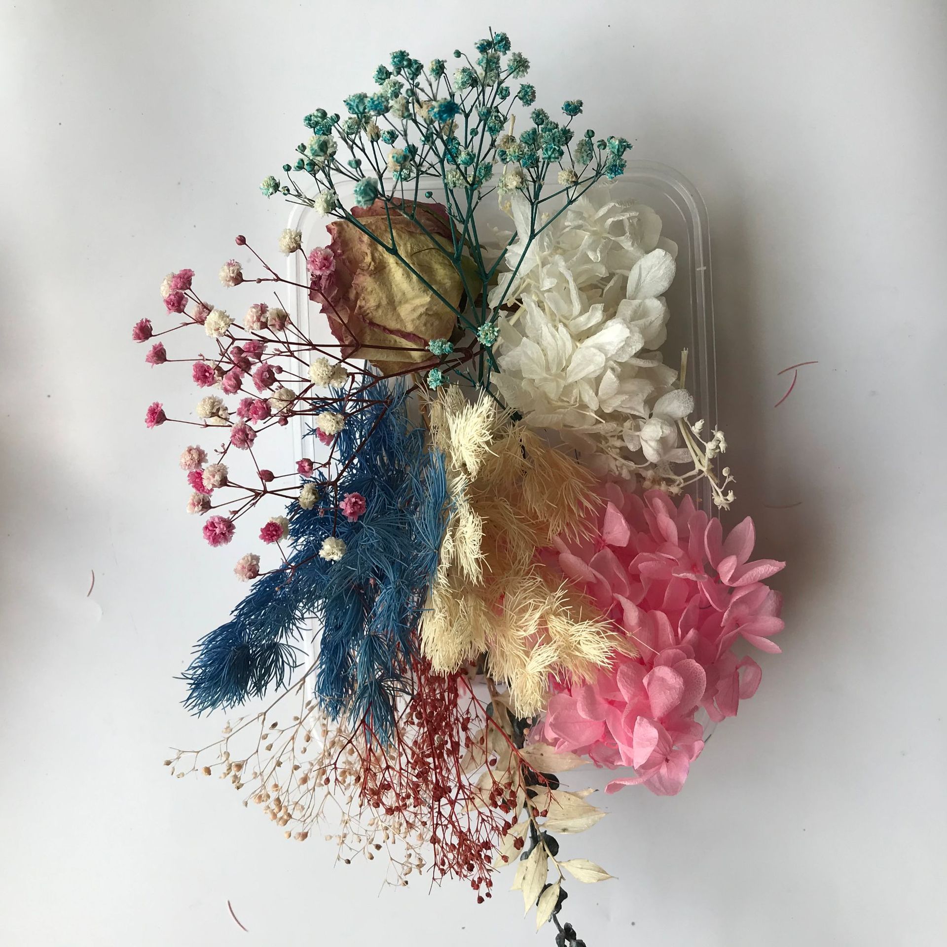 零散花材干花永生花材料包手工diy相框团扇ins风材料多色