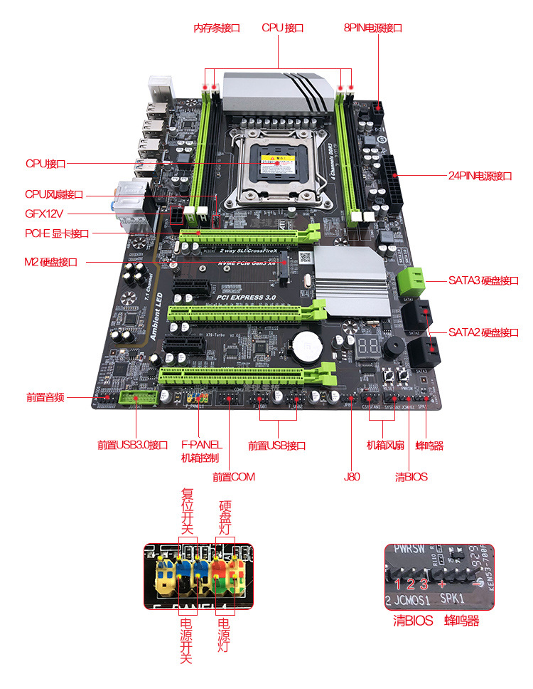 x79主板接线图片