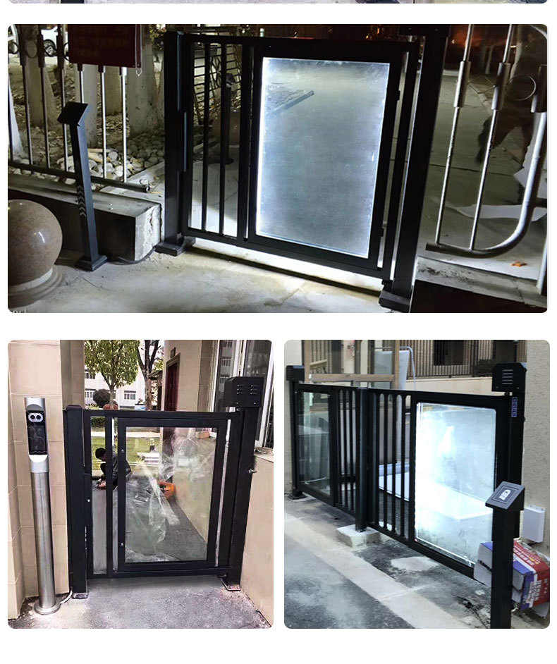 电动移门推拉门 小区人行通道广告门 广告平推门 人行刷卡平移门