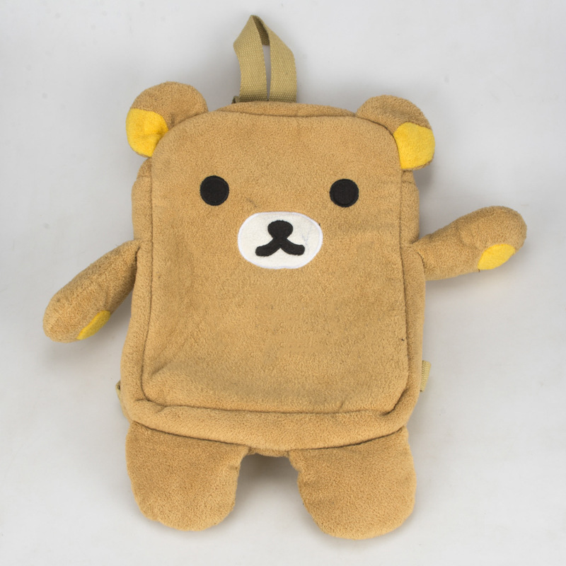新款动漫轻松熊毛绒玩具背包书包休闲双肩旅行背包韩版潮流甜美个