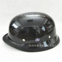 跨境欧美热卖产品复古头盔 钢盔 哈雷半盔仿碳纤维摩托车头盔