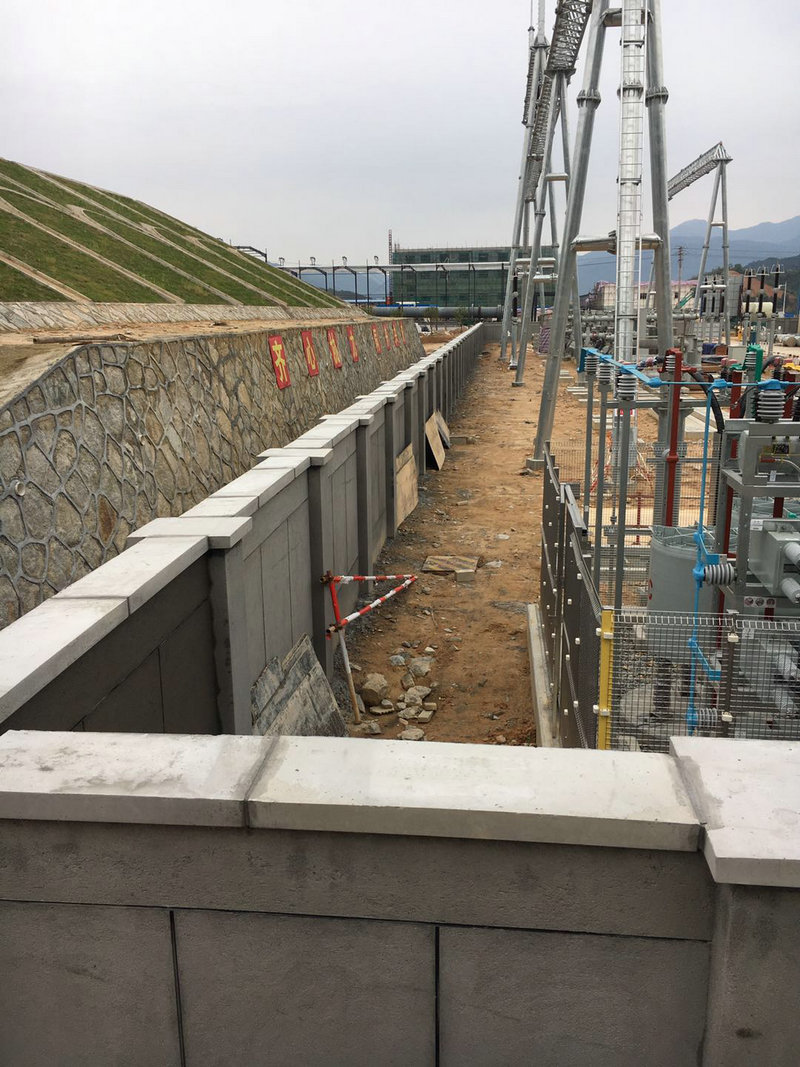 加工定制变电站油池围墙压顶电力混泥土油池压顶 电力围墙压顶