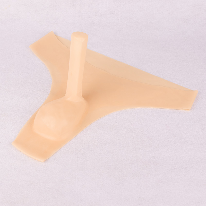 叶子媚情趣内裤夫妻丁字裤 乳胶内裤男透明性感jj套益阳裤安全裤