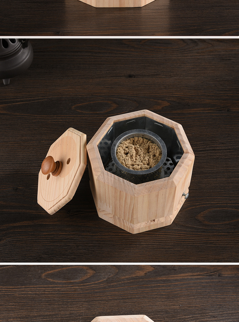 批发实木肚脐灸 腰腹部脐疗温灸盒 橡木制艾灸盒批发 艾灸器厂家