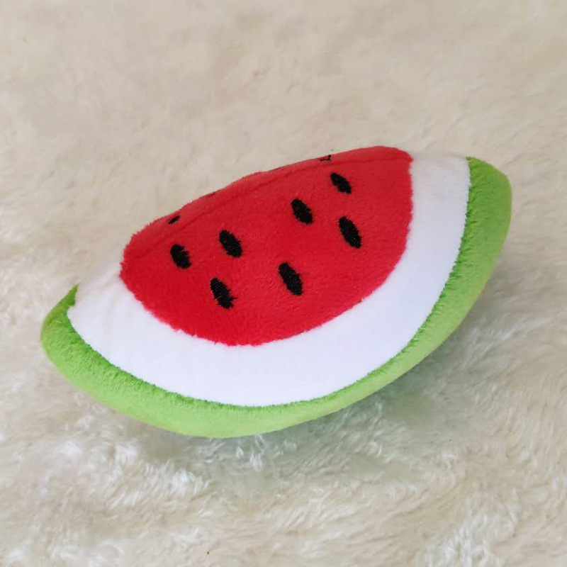 Pet Supplies Popular Dog Plush Toy Bite-Resistant Pet Toys Fruit Sound Toys Wholesale