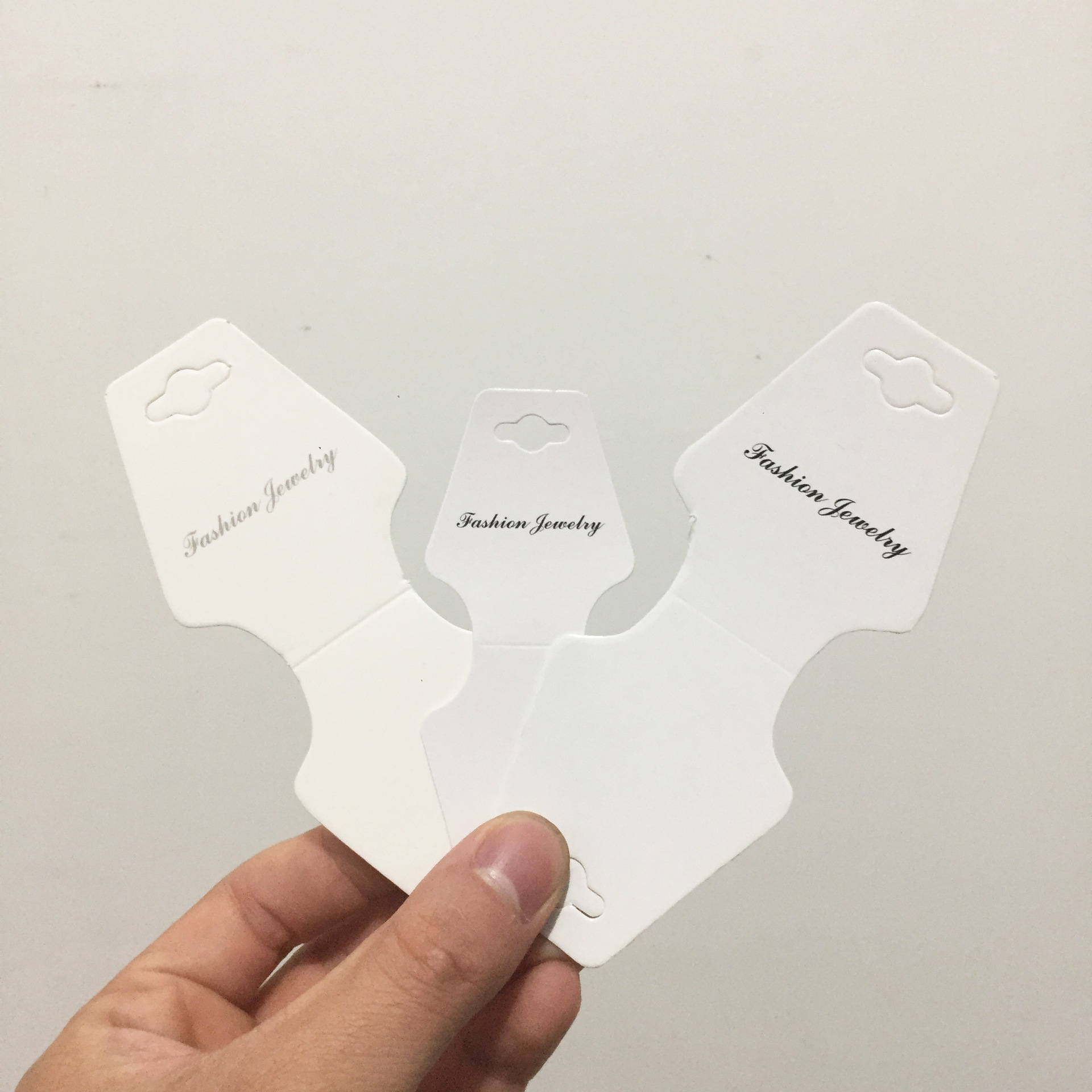 现货对折印刷卡片 项链手链手镯对折卡纸订做对折纸卡吊牌