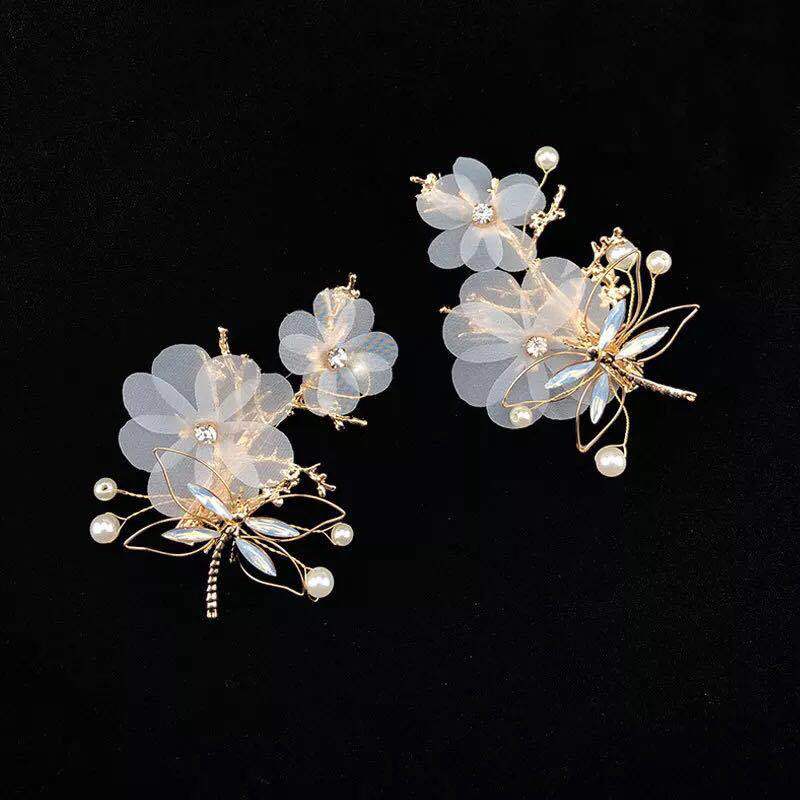 新款古装头饰 汉服配饰超仙新娘头饰 苏流发夹 古风表演服装配饰