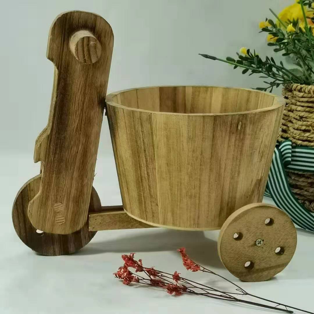 厂家直销 家居摆件创意 木制品摆件定制 木制花盆 创意 木制鸟窝