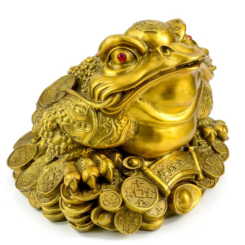 批发精品纯铜 金蟾工艺品摆件 招财口叼铜钱 家居客厅摆设