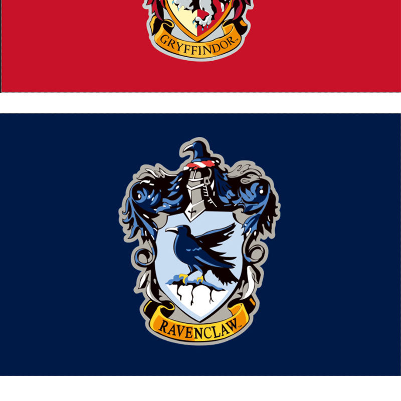 哈利波特旗帜 四大学院黑底挂旗酒吧装饰壁挂家装挂布音乐节挂旗