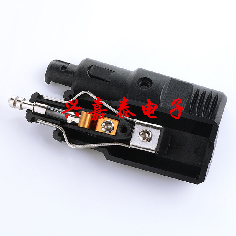 汽车点烟公头车载点烟器插头免焊接 欧式点烟器插头 带保险管