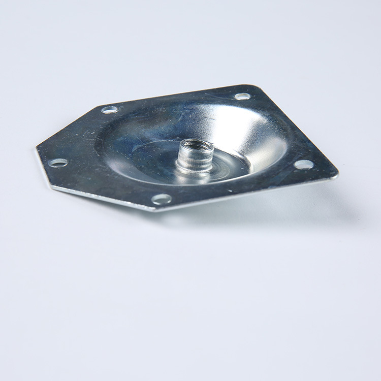 厂家直销 带孔铁片 金属固定木脚连接铁片 家具五金配件铁片批发