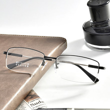 厂家直销记忆钛眼镜框超弹合金光学架商务半框男士金属记忆眼镜架